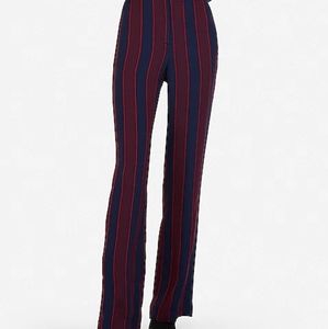 Striped blue and maroon slacks
